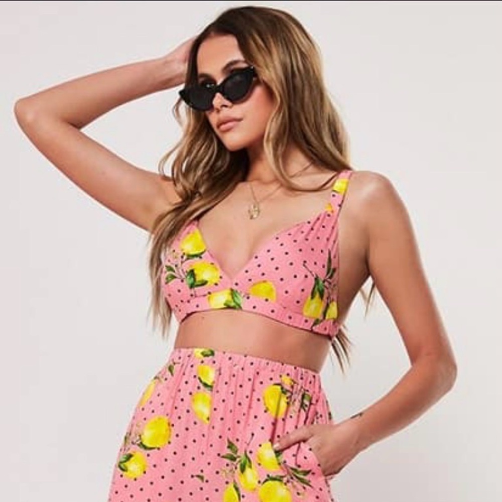 Pink Lemon-Print top